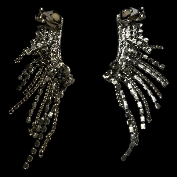 Elegant Silver Bling Ear Crawlers, NWOT - Picture 2 of 2